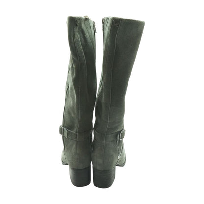 Gray Knee High Boots