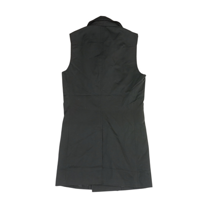 Black Solid Casual Vest