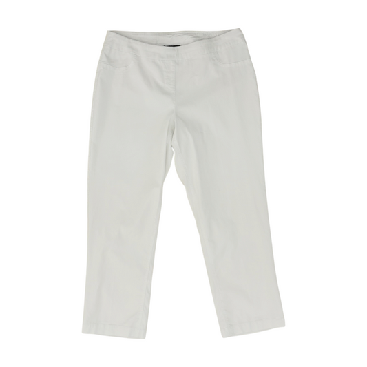 White Solid Chino Capris