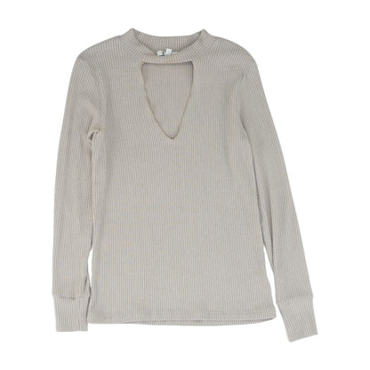 Tan Solid Knit Top