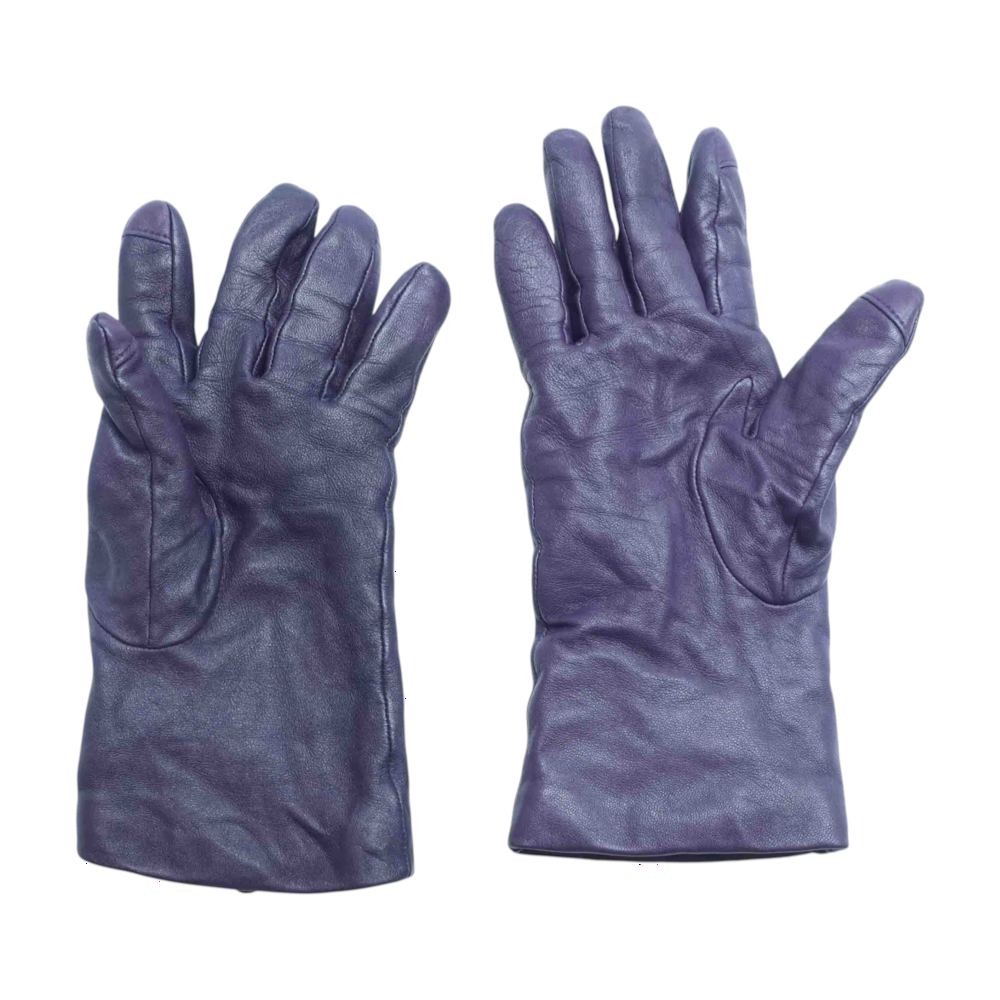 Purple Leather Gloves