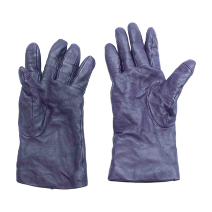 Purple Leather Gloves
