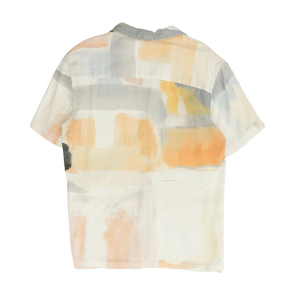 Multi Color Block Short Sleeve Button Down