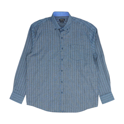 Blue Striped Long Sleeve Button Down