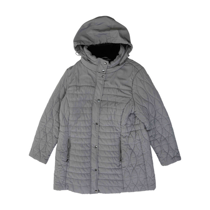 Gray Plus Size Solid Coat