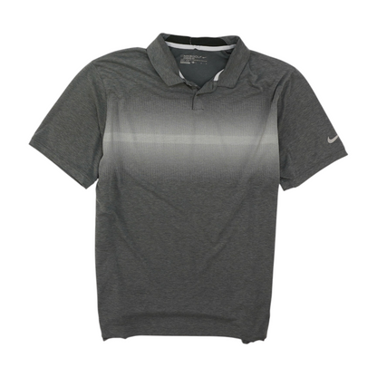 Gray Color Block Short Sleeve Polo