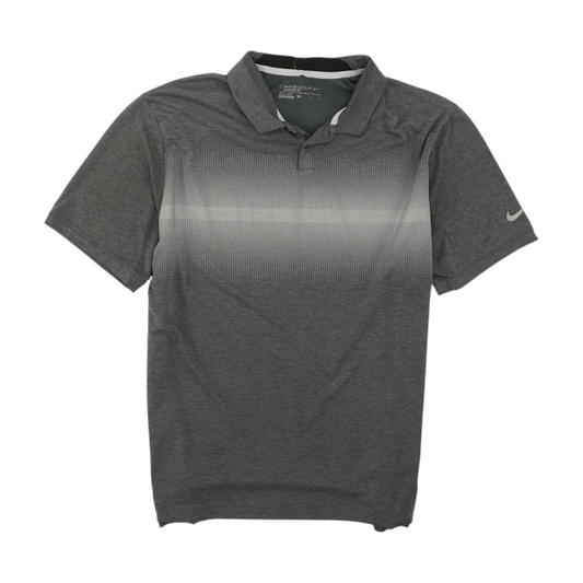 Gray Color Block Short Sleeve Polo