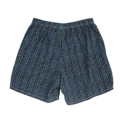 Vintage Blue Geometric Active Shorts