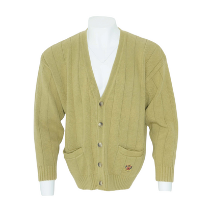 Green Solid Cardigan Sweater