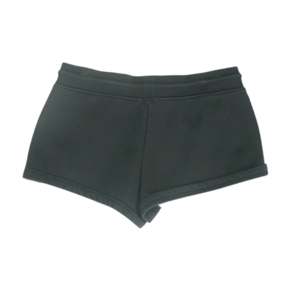 Black Solid Active Shorts