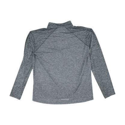 Gray Abstract 1/4 Zip Pullover