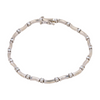 3/4 ctw 14K White Gold Diamond Chain Bracelet – Image 1