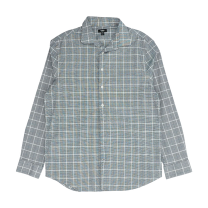 Black Houndstooth Long Sleeve Button Down