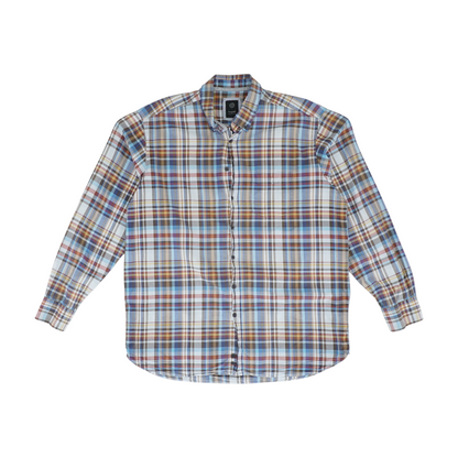 Multi Plaid Long Sleeve Button Down