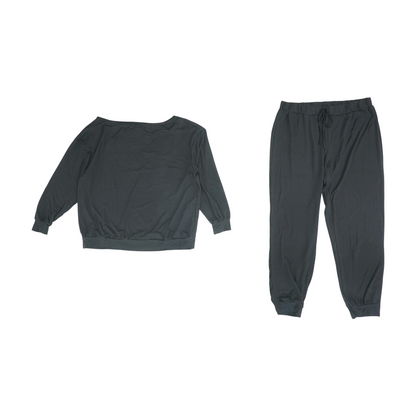 Black Plus Solid Pant Set