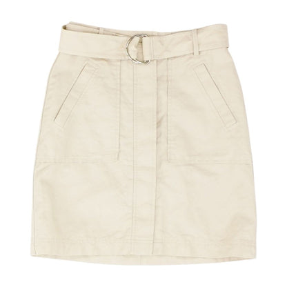 Khaki Solid Mini Skirt