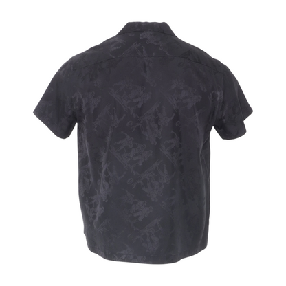 Black Football Jacquard Bowling Shirt