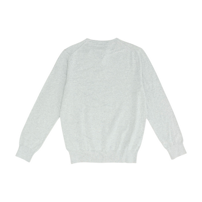 Gray Solid Pullover Sweater
