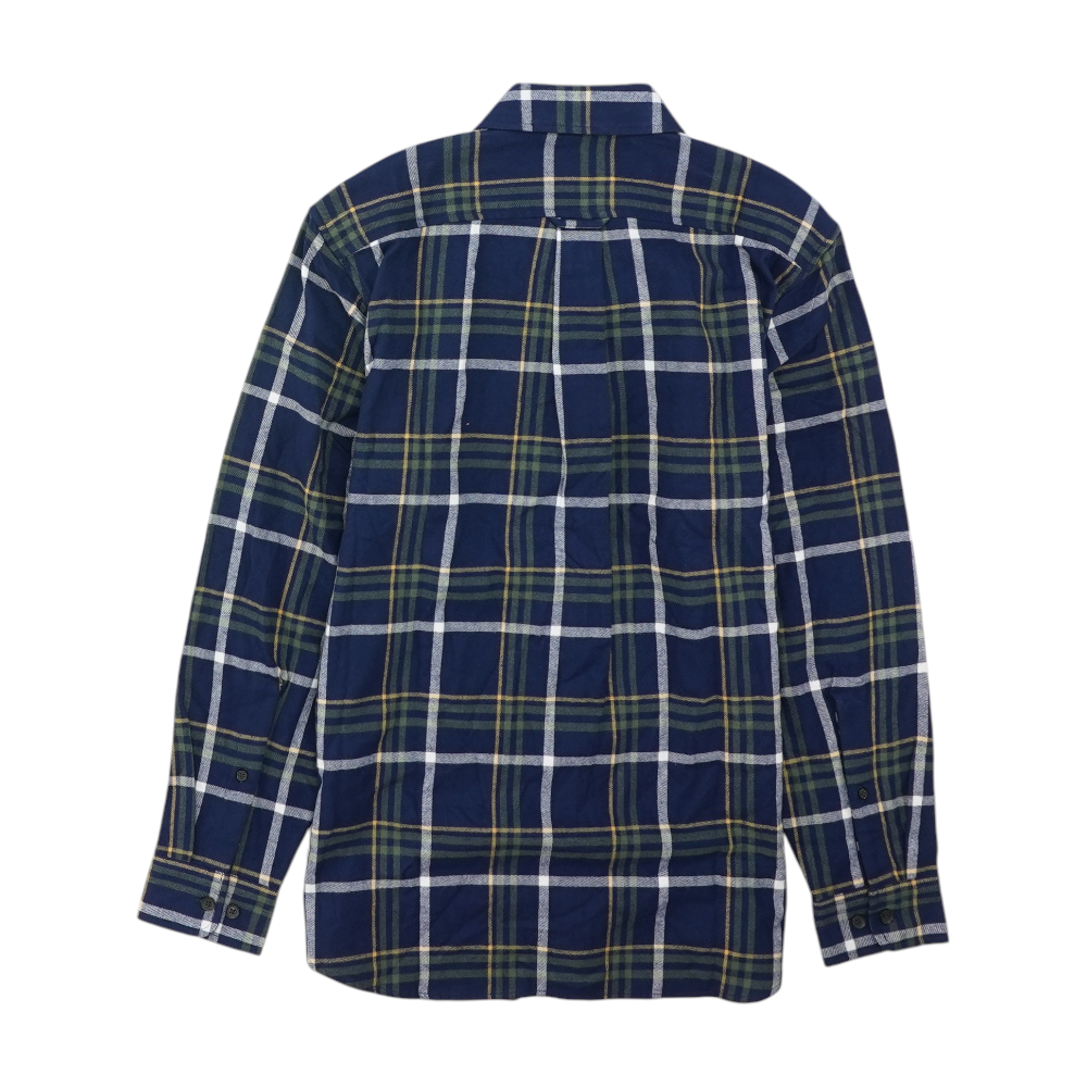Navy Plaid Flannel Button Down