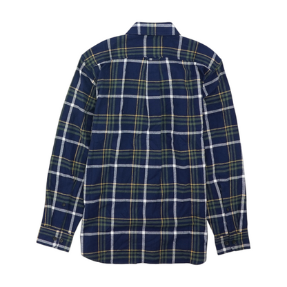 Navy Plaid Flannel Button Down