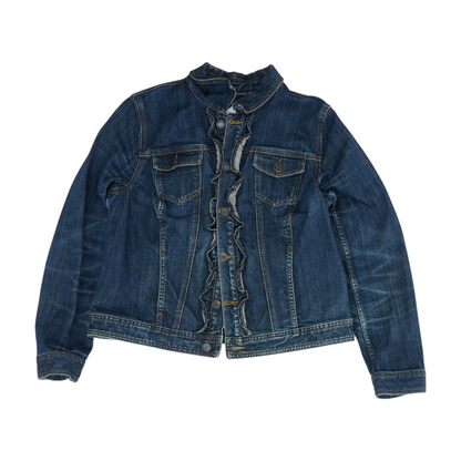 Blue Solid Denim Jacket