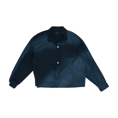 Black Solid Flannel Button Down
