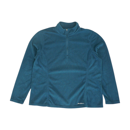 Teal Solid 1/4 Zip Pullover