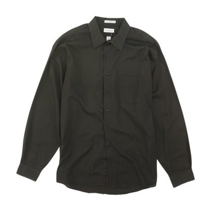 Black Striped Long Sleeve Button Down