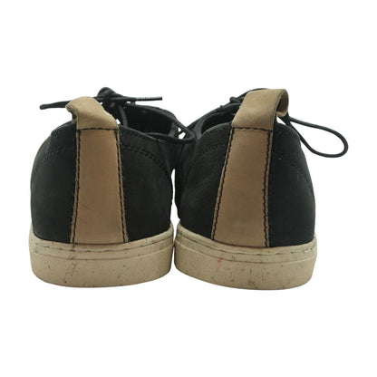 Black Leather Lace Up Casual Shoes
