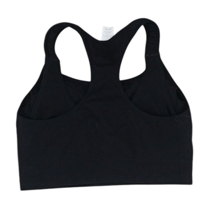 Black Solid Sports Bra