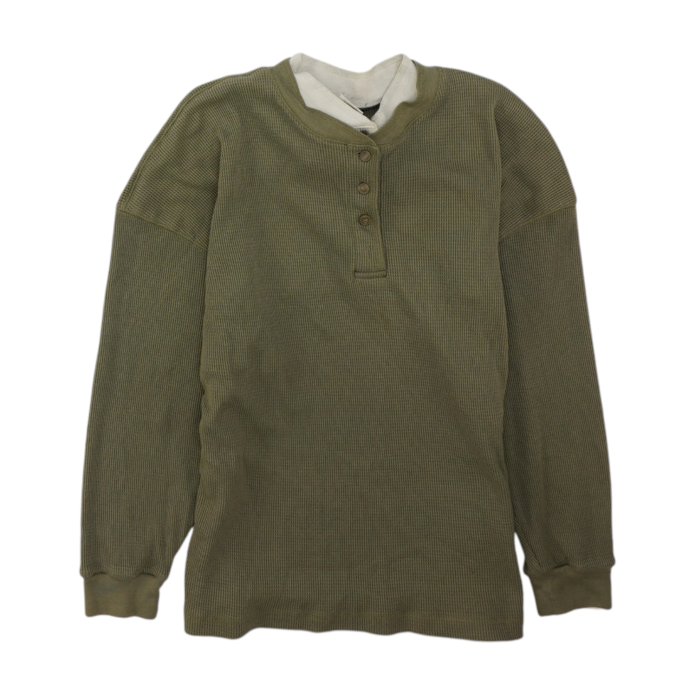 Green Solid 1/4 Zip Pullover