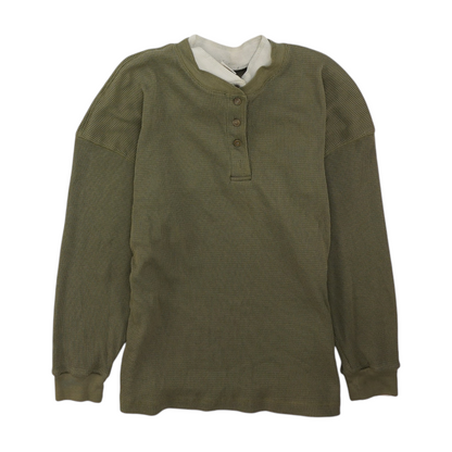 Green Solid 1/4 Zip Pullover