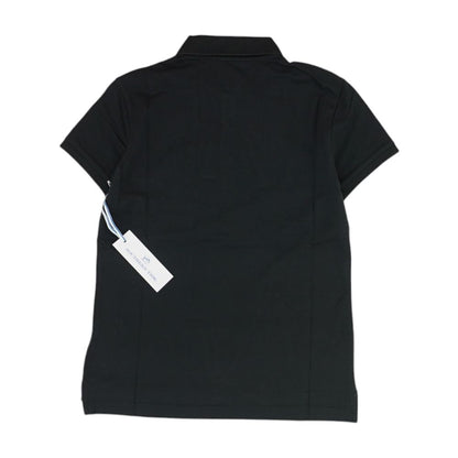 Black Polo Knit Top