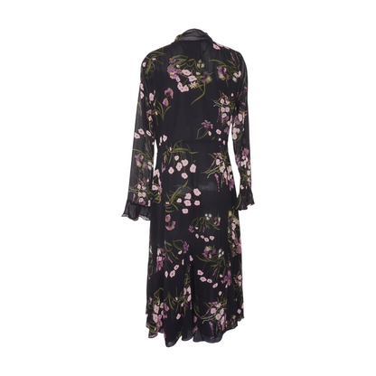 Black Floral Midi Dress