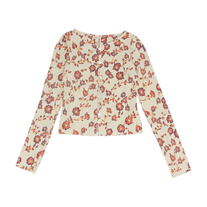 Ivory Floral Blouse