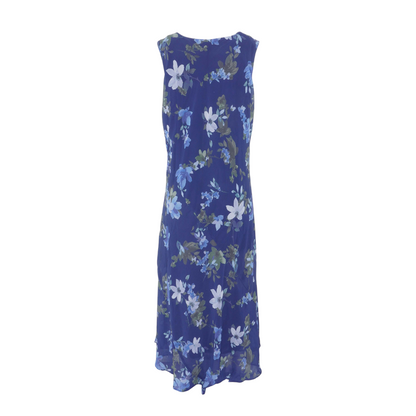 Natural Titanium Petite Floral Midi Dress