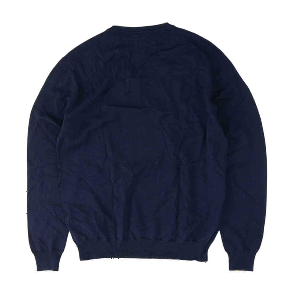 Navy Solid Pullover Sweater