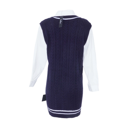 Natural Titanium Color Block Mini Dress