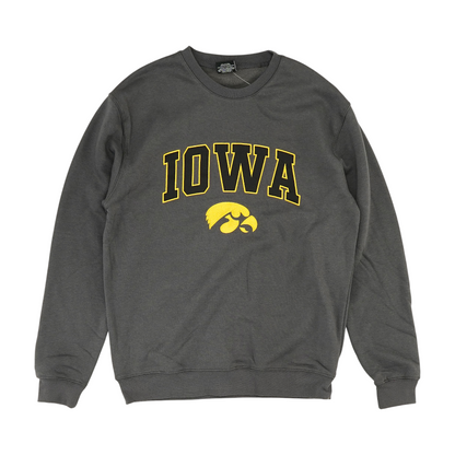Gray Iowa Hawkeyes Solid Sweatshirt Pullover