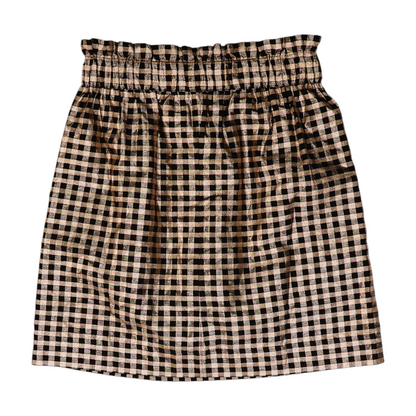 Brown Check Mini Skirt