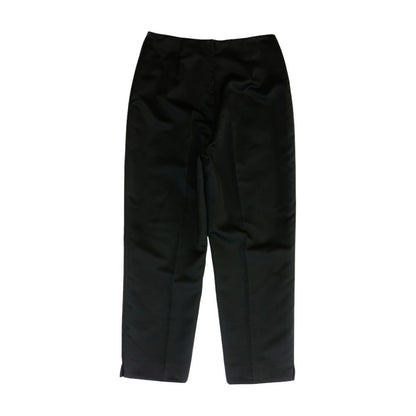 Vintage Black Solid Dress Pants