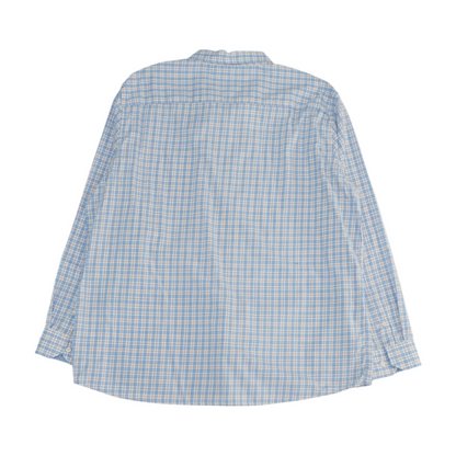 Blue Plaid Long Sleeve Button Down