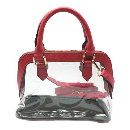 Red Transparent Stadium Handbag