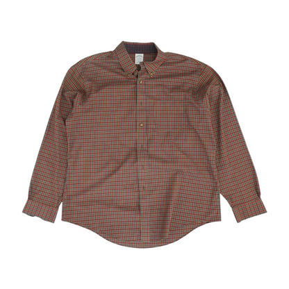 Red Plaid Long Sleeve Button Down