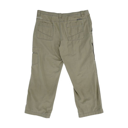 Tan Solid Casual Pants