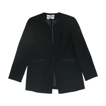 Black Solid Blazer