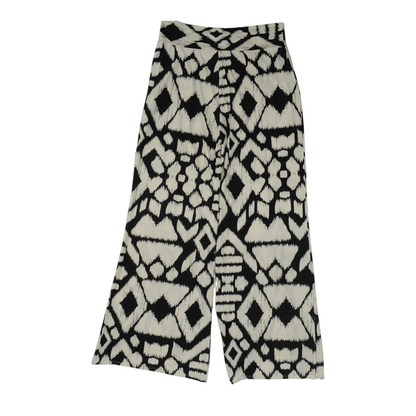 Black Abstract Regular Pants