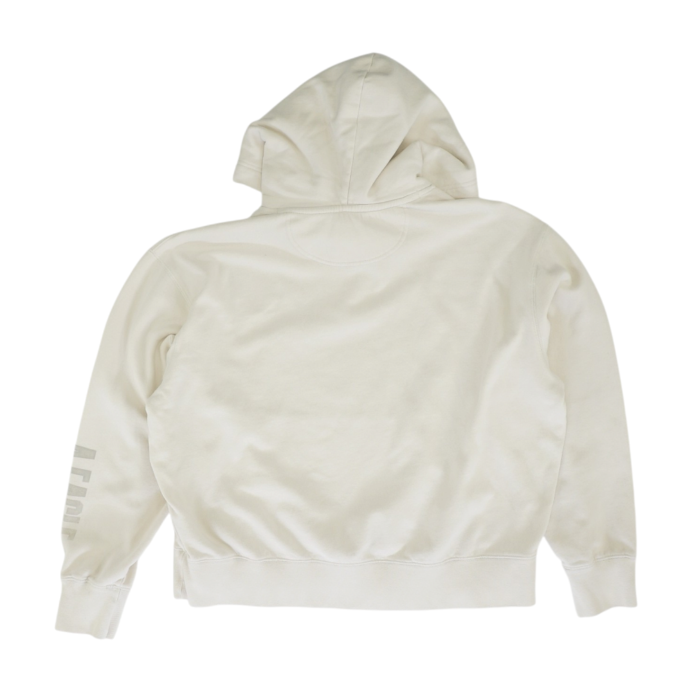 Beige Solid Hoodie Pullover
