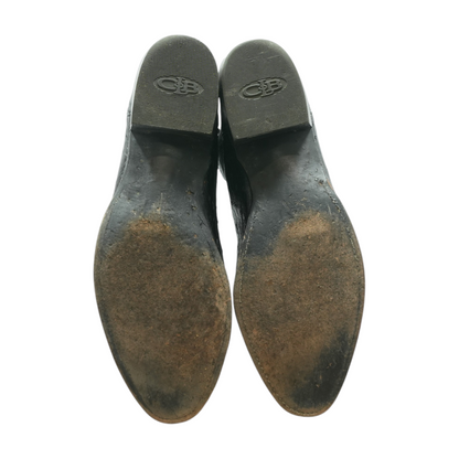 Black Quill Pattern Ostrich Leather Boots