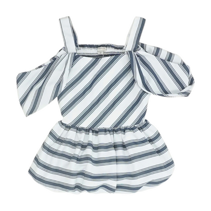 Navy Striped Blouse